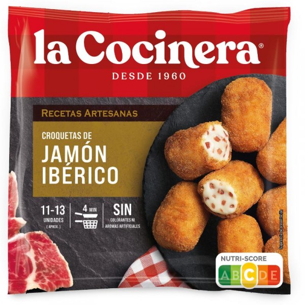 CROQUETA LA COCINERA ARTESANA JAMON IBERICO 400 GRS