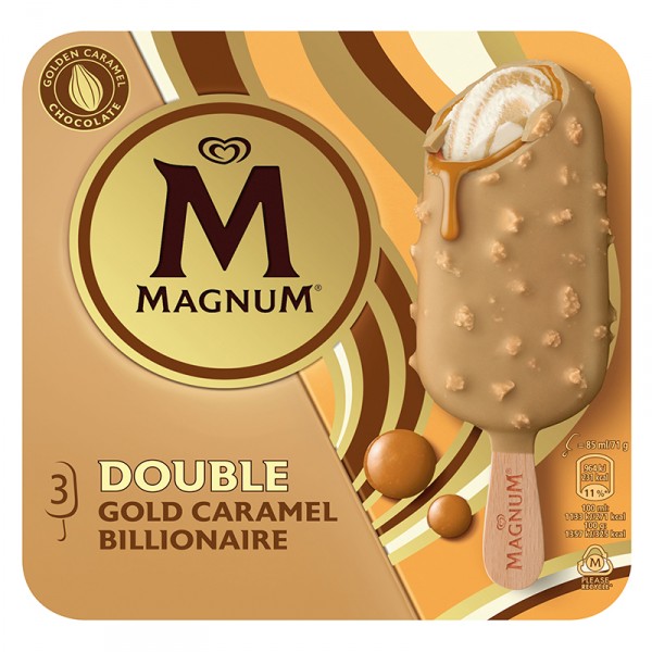 HELADO FRIGO MAGNUM DOUBLE GOLD CARAMELO BILLIONAIRE 3U.213G