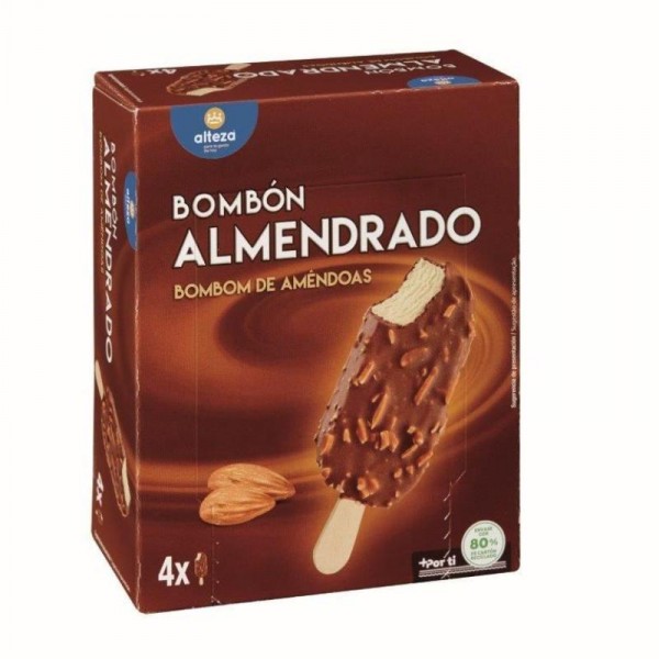HELADO ALTEZA BOMBON ALMENDRADO PACK 4 UNDS X 85 GRS
