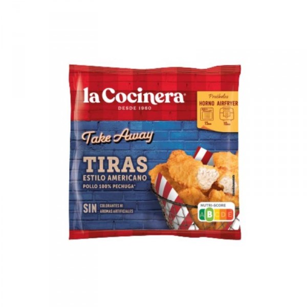 TIRAS DE POLLO LA COCINERA ESTILO AMERICANO 300 GRS.