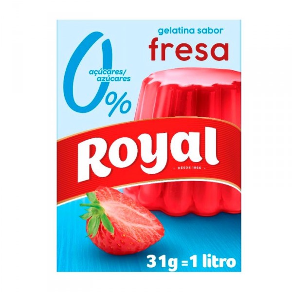 GELATINA ROYAL LIGH 10 KCAL. SABOR FRESA 31 GRS