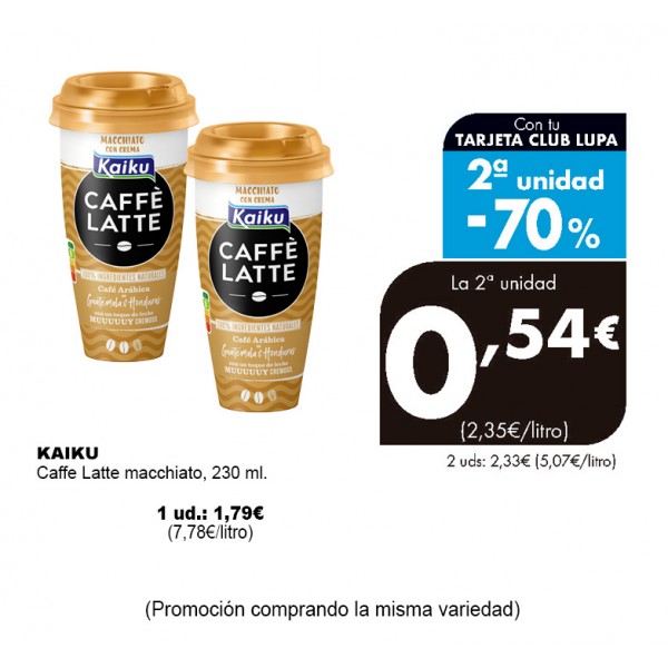 CAFFE LATTE KAIKU MACCHIATO 230 ML.