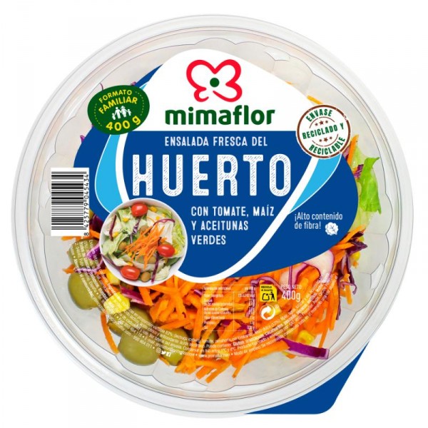 BARQUETA MIMAFLOR ENSALADA HUERTO 400 GRS