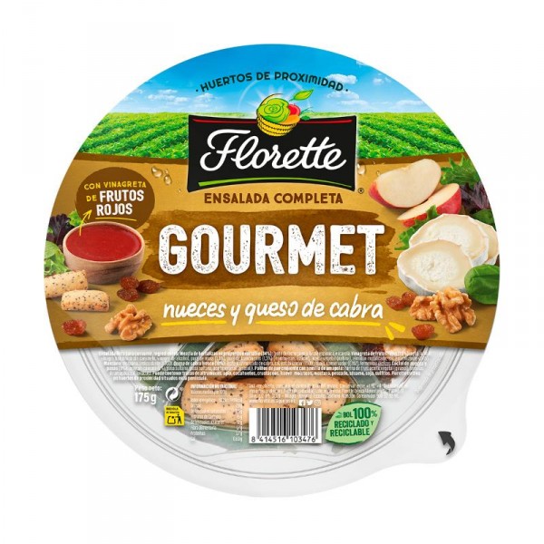 BARQUETA FLORETTE COMPLETA GOURMET 175G .