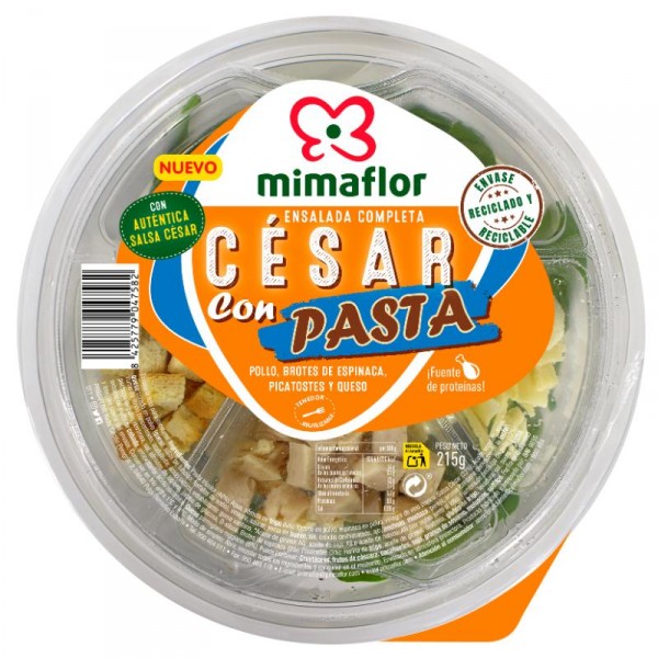 BARQUETA MIMAFLOR CESAR PASTA 215 GRS.