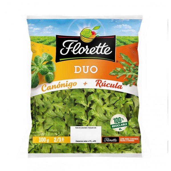 DUO FLORETTE CANONIGOS + RUCULA 100 GRS