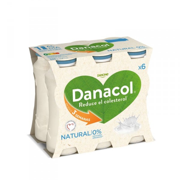 YOGUR DANONE DANACOL LIQUIDO NATURAL PACK-6 X 100 GRS