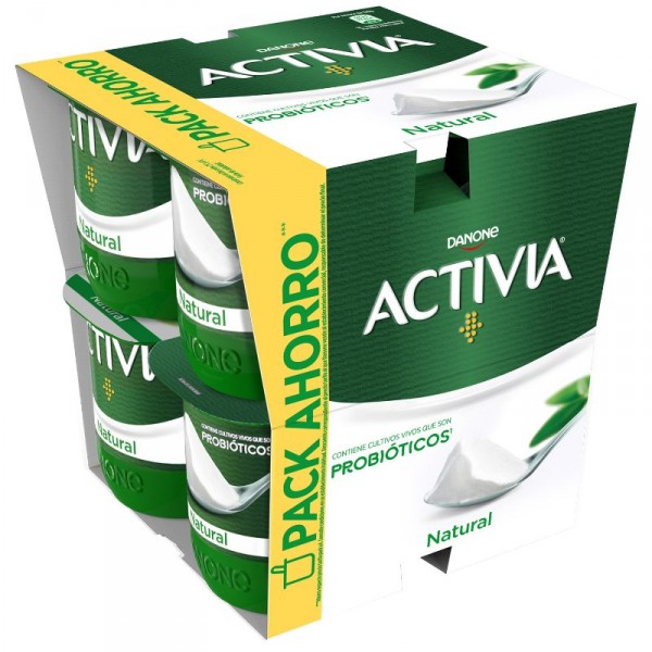 YOGUR DANONE ACTIVIA NATURAL PACK 8 UNDS X 125 GRS