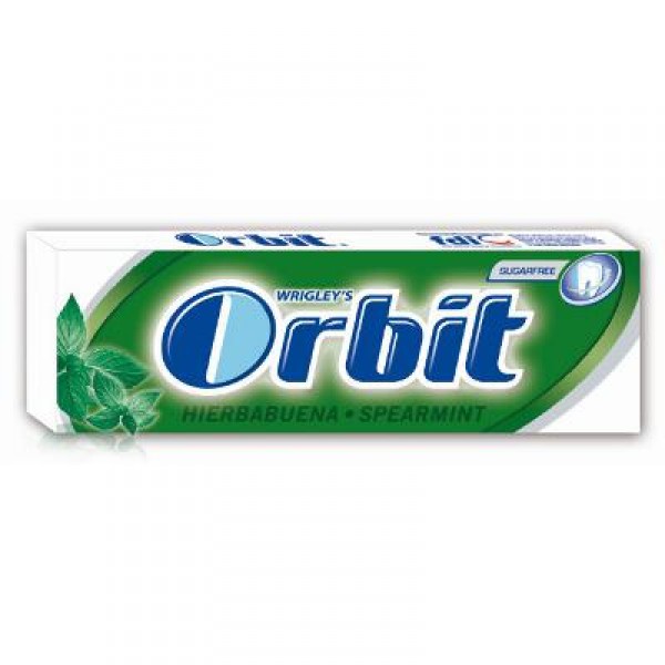 CHICLE ORBIT HIERBABUENA 10 GRAGEAS 14 GRS UND