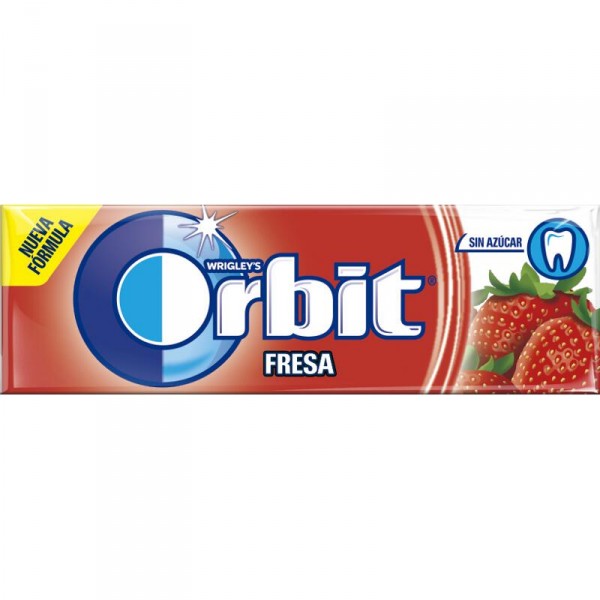 CHICLE ORBIT FRESA ACIDA 10 GRAGEAS 14 GRS UND