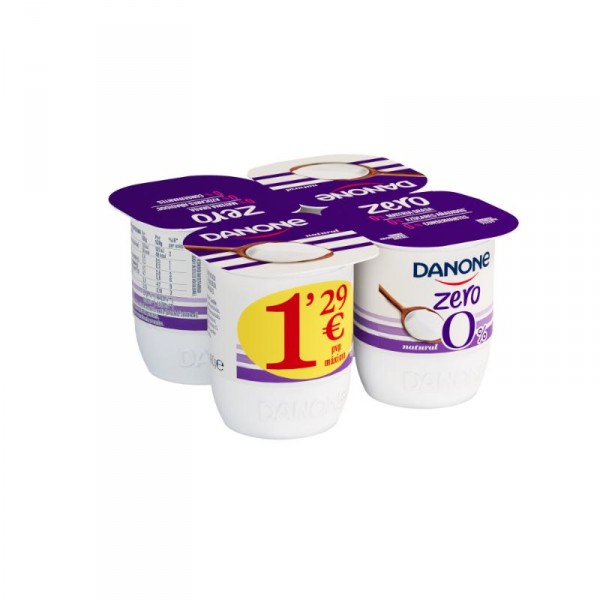 YOGUR DANONE DESNATADO NATURAL PACK 4 X 120 GRS