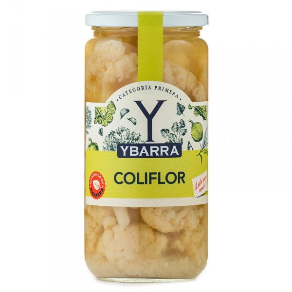 COLIFLOR AL NATURAL YBARRA 660 GR., 400 GR. P.E.