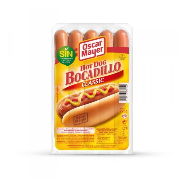 SALCHICHAS OSCAR MAYER WIENERS BOCADILLO 275 GRS