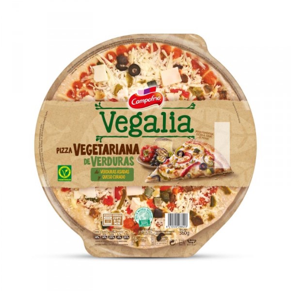 PIZZA VEGALIA CAMPOFRIO VEGET. VERD.ASADAS Y QU.CURADO 360GR