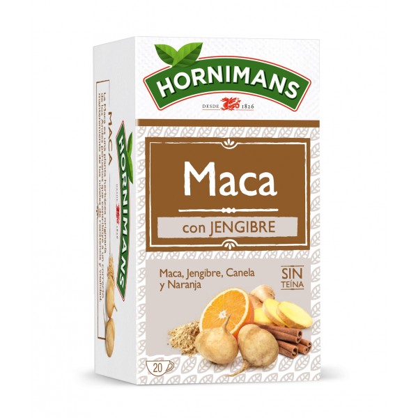 INFUSION HORNIMANS MACA CON JENGIBRE 20 FILTROS