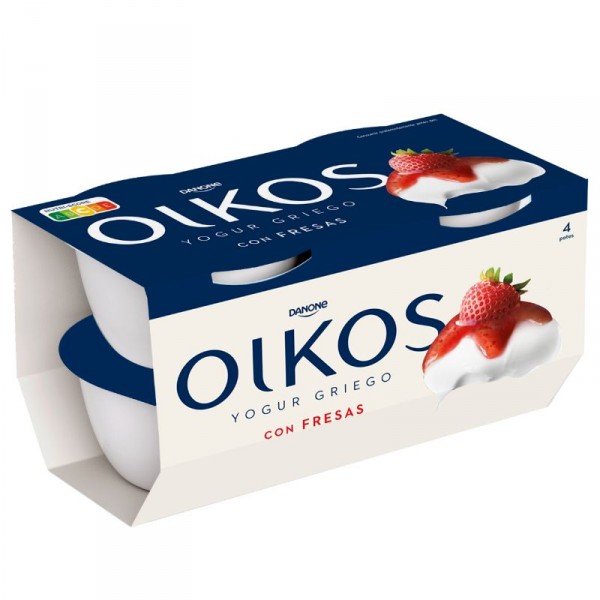 YOGUR DANONE OIKOS CON FRESAS PACK-4 X 110 GRS