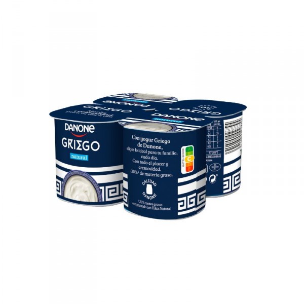 YOGUR DANONE GRIEGO NATURAL P-4 X 110 GRS