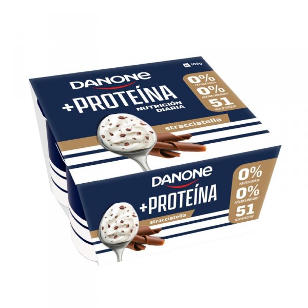 YOGUR DANONE PROTEINA STRACCIATELLA PACK 4 UNDS.X 105 GRS.