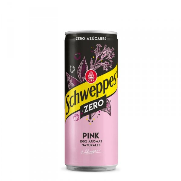 TONICA SCHWEPPES PINK ZERO LATA 33 CL.