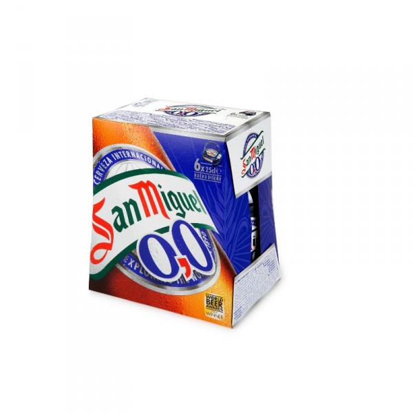 CERVEZA SAN MIGUEL 0,0% 25 CL. PACK 6 UNDS