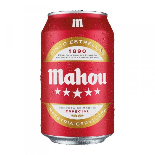 CERVEZA MAHOU 5 ESTRELLAS LATA 33 CL.