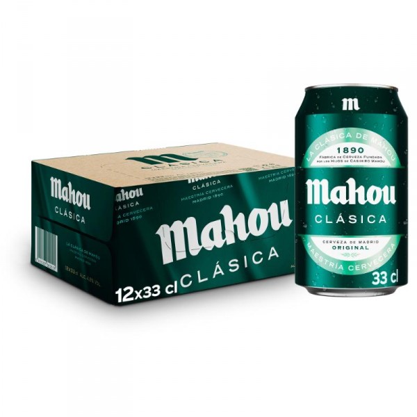 CERVEZA MAHOU CLASICA LATA 33 CL. PACK 12 UNDS