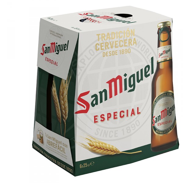 CERVEZA SAN MIGUEL 25 CL. PACK 6 UNDS