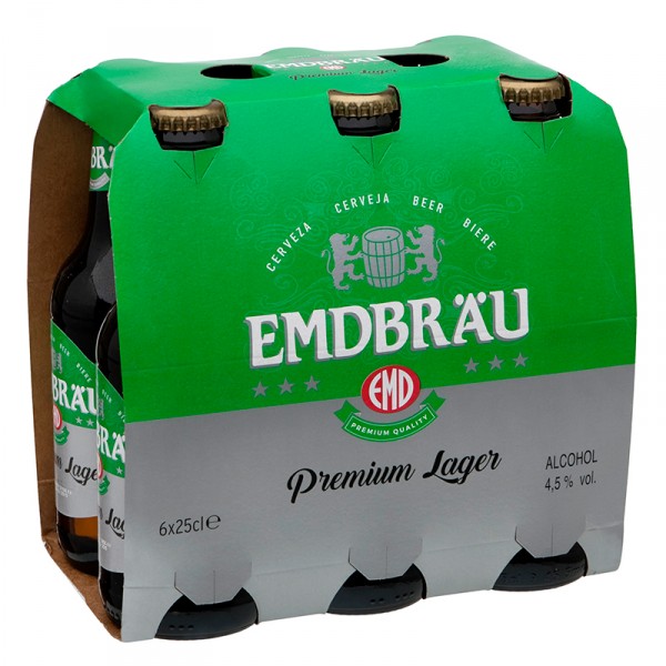 CERVEZA EMDBRAU 25 CL. PACK 6 UNDS