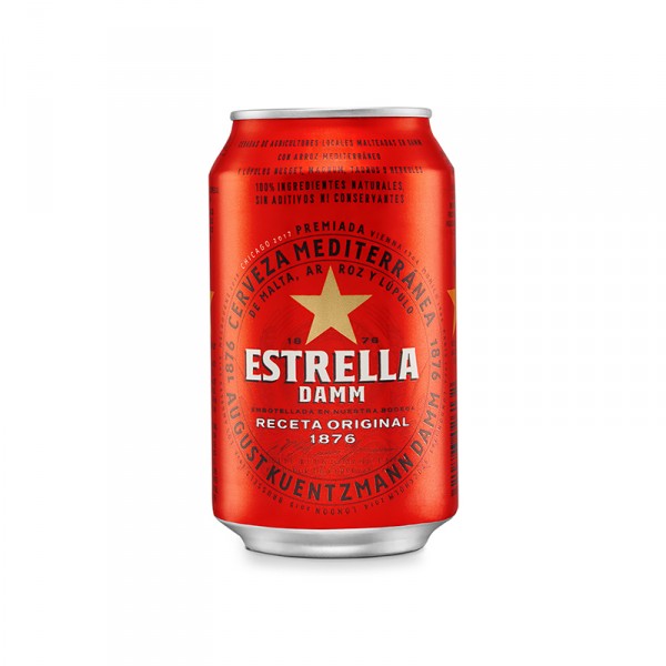 CERVEZA ESTRELLA DAMM LATA 33 CL.