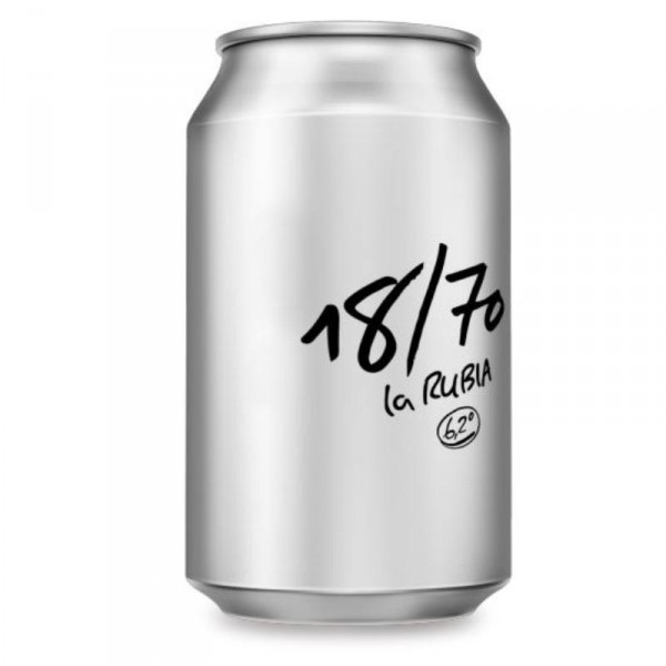 CERVEZA LA RUBIA 18/70 LATA 33.CL.