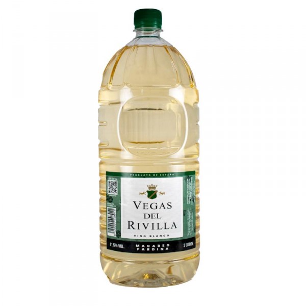 VINO BLANCO VEGAS DEL RIVILLA PET 2 LITROS TAPON DE ROSCA