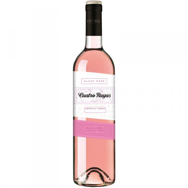 VINO BLUSH ROSE CUATRO RAYAS TIERRA DE CASTILLA Y LEON 75 CL