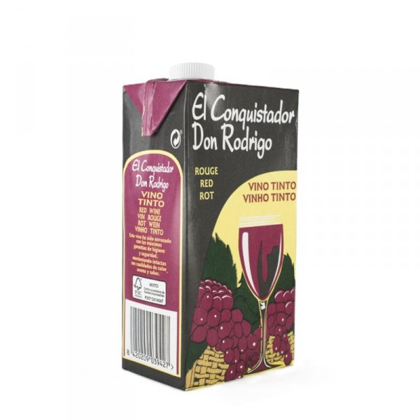 VINO EL CONQUISTADOR BRIK TINTO 1 LITRO