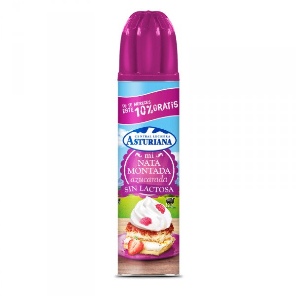NATA MONTADA ASTURIANA AZUCARADA SIN LACTOSA SPRAY 250 GRS