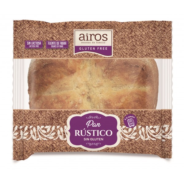 PAN REDONDO RUSTICO AIROS SIN GLUTEN 85 GRS.