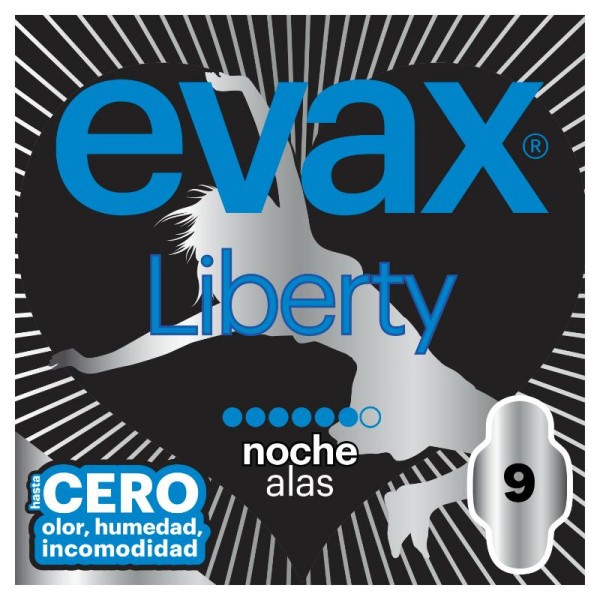 COMPRESA EVAX LIBERTY NOCHE ALAS 9 UNIDADES