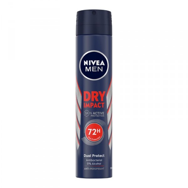 DESODORANTE NIVEA DRY IMPACT MEN SPRAY 200 ML.