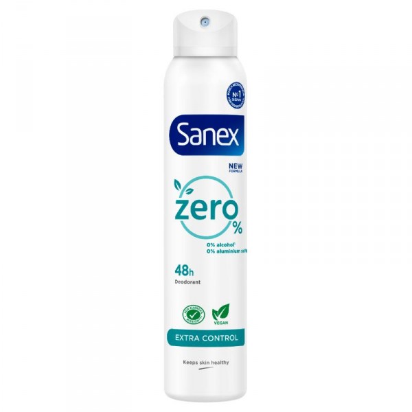 DESODORANTE SANEX ZERO % EXTRA CONTROL SPRAY 200 ML