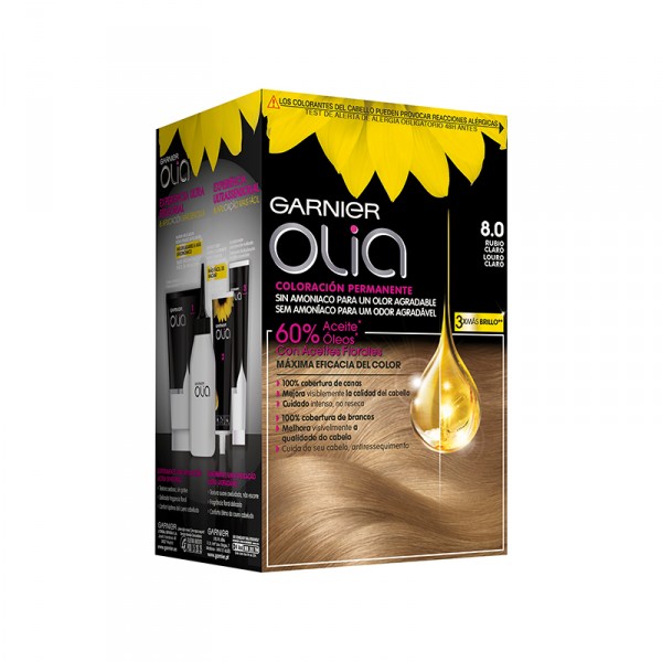 TINTE OLIA GARNIER Nº8.0 RUBIO CLARO