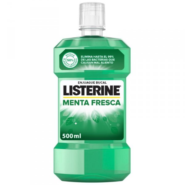 ENJUAGUE LISTERINE MENTOL SABOR SUAVE 500 ML.
