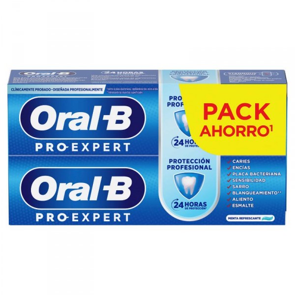 DENTIFRICO ORAL-B PRO-EXPERT PROTECCION PROFESIONAL 2X75ML