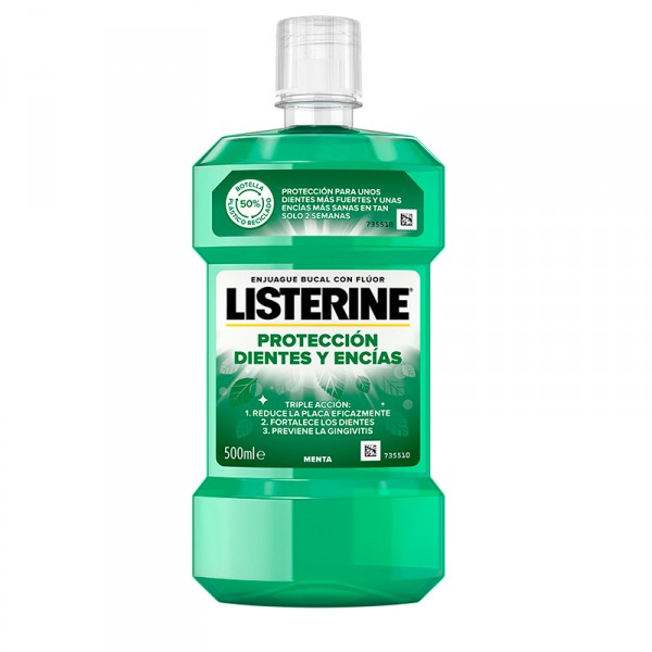 ENJUAGUE LISTERINE DIENTES Y ENCIAS 500 ML.
