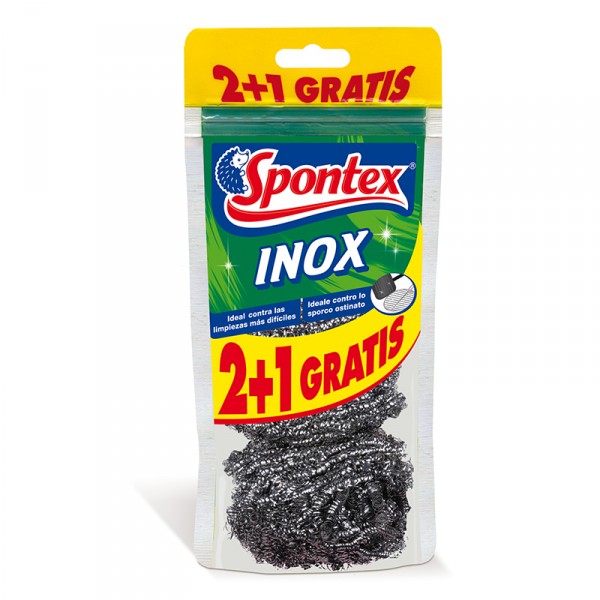 ESTROPAJO SPONTEX INOX 2+1 GRATIS