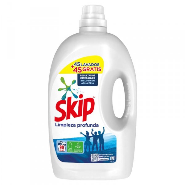 DETERGENTE SKIP LIQUIDO 45+45 LAVADOS.