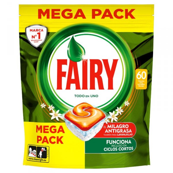 DETERGENTE FAIRY TODO EN 1 NARANJA 60 CAPSULAS
