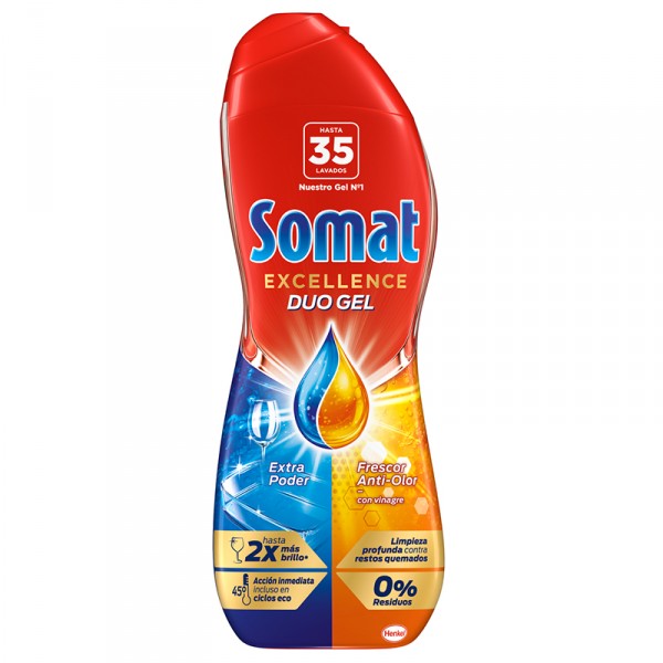 LAVAVAJILLAS MAQUINA SOMAT GEL VINAGRE 35 LAVADOS.
