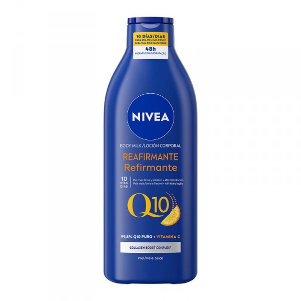 BODY MILK REAFIRMANTE NIVEA Q10 PIEL SECA 400 ML.