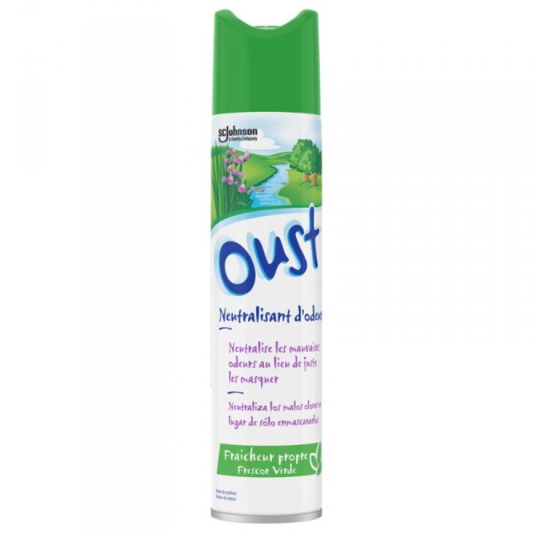 PURIFICADOR AIRE OUST FRESCOR VERDE 300 ML.