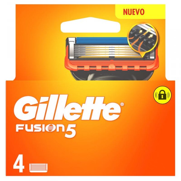 CARGADOR GILLETTE FUSION-5 DE 4 UNIDADES