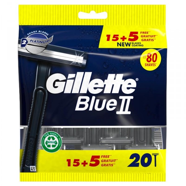 MAQUINA GILLETTE BLUE II FIJA PACK 15+5